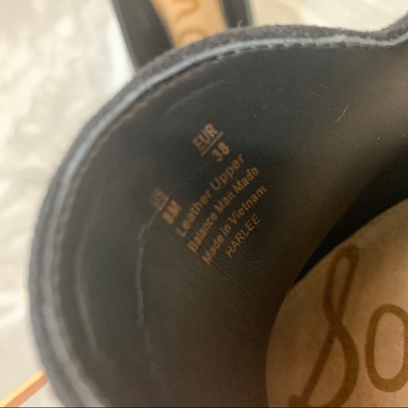 Sam Edelman black suede high heeled mules size 8 - Picture 7 of 11